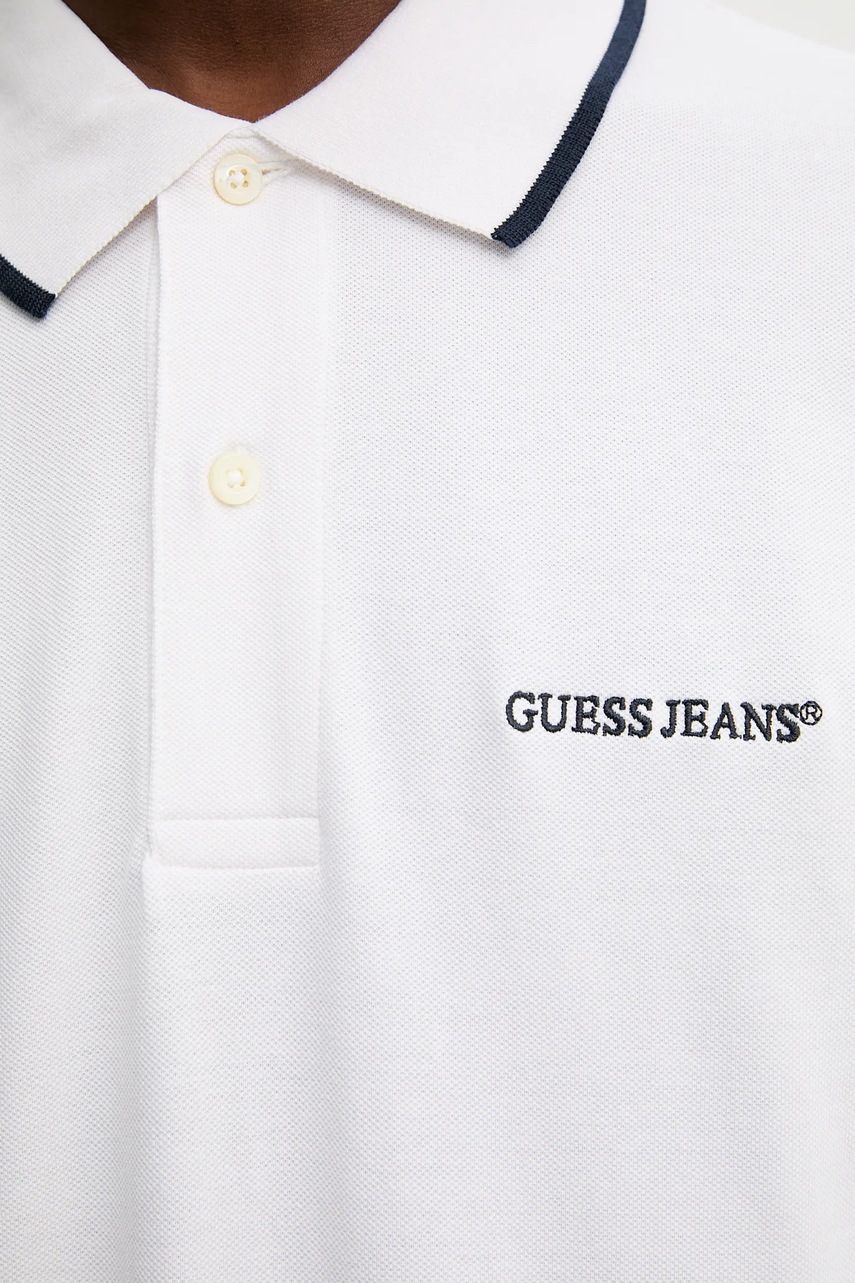 Βαμβακερό μπλουζάκι πόλο Guess Jeans φωτογραφία