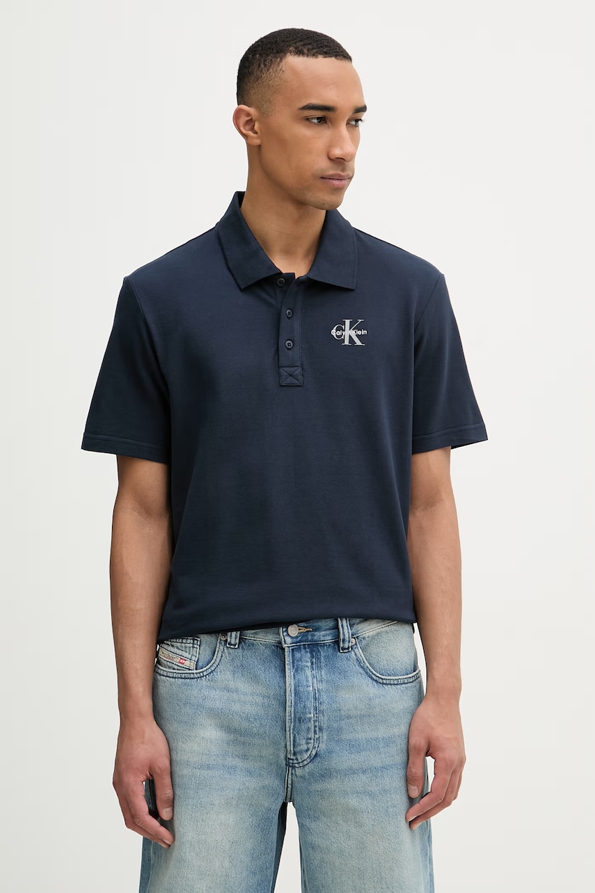 Calvin Klein Jeans Ανδρικό πόλο βαμβακερό