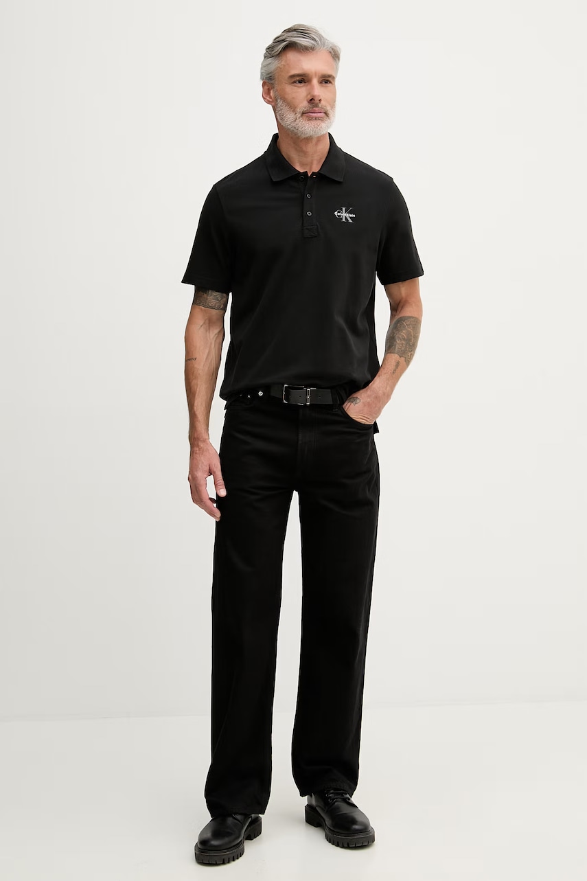 Calvin Klein Jeans polo tričko pánske bavlnené