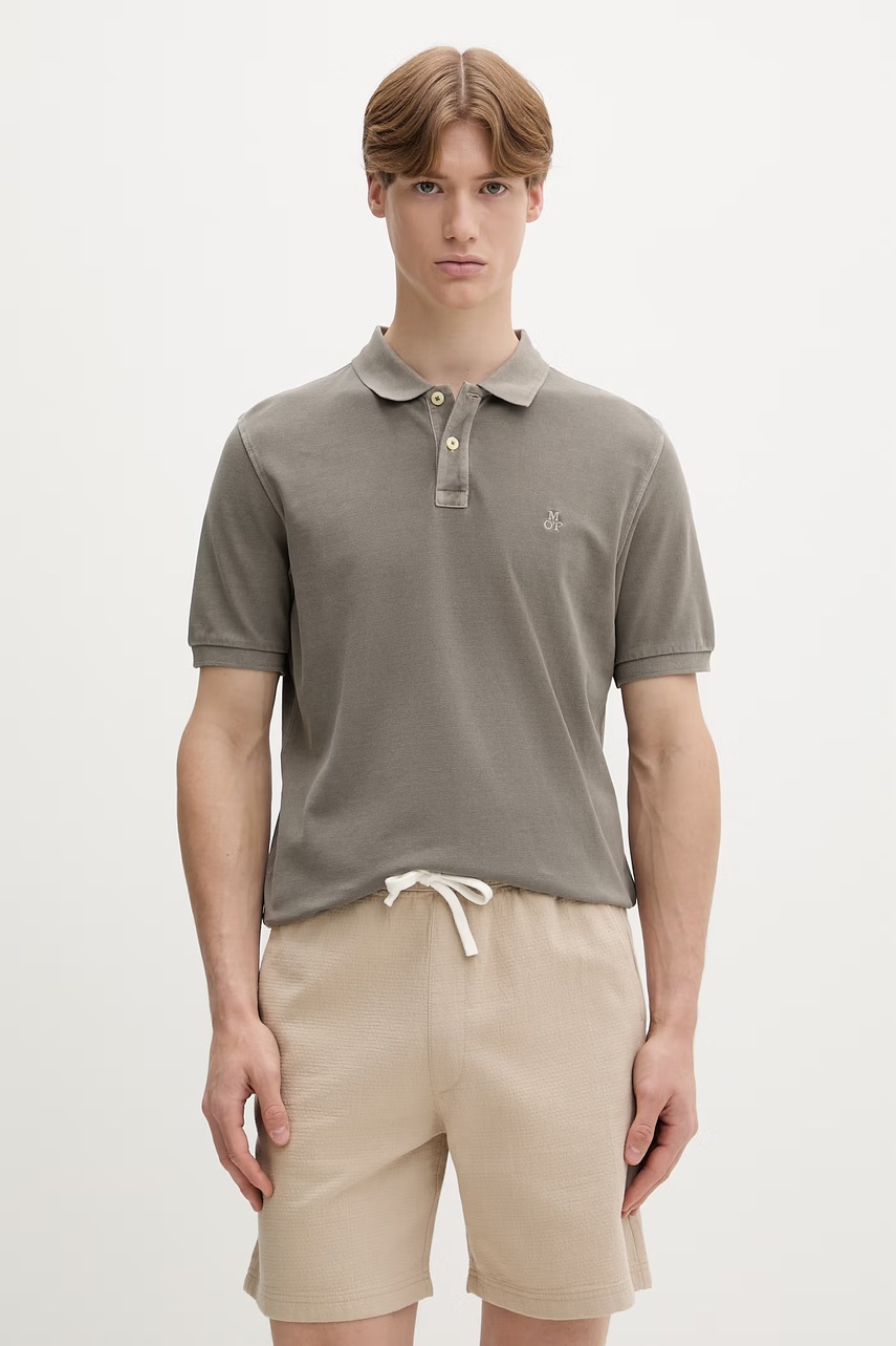 Marc O'Polo πόλο ανδρικό βαμβακερό 5000012660 πράσινο M,XL