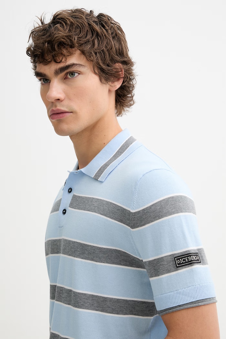 Bavlněné polo tričko Iceberg (obrázek 4)