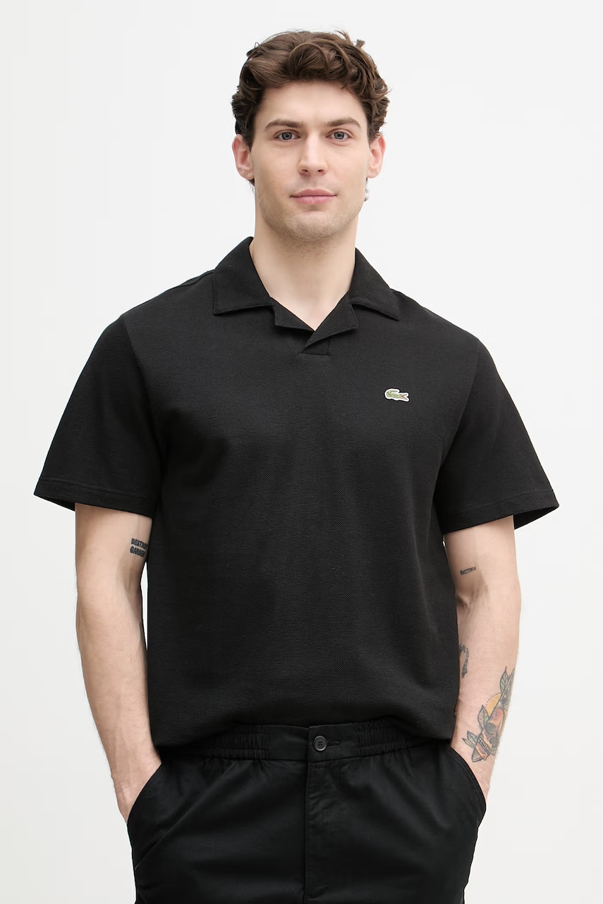 Lacoste πόλο ανδρικό με πρόσμιξη λινού