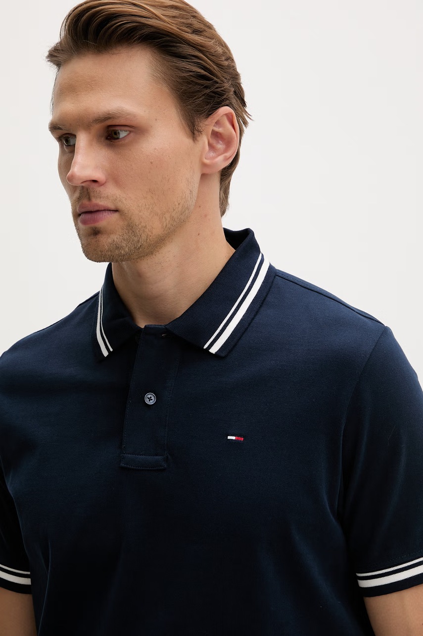 Tommy Jeans polo tričko pánske bavlnené