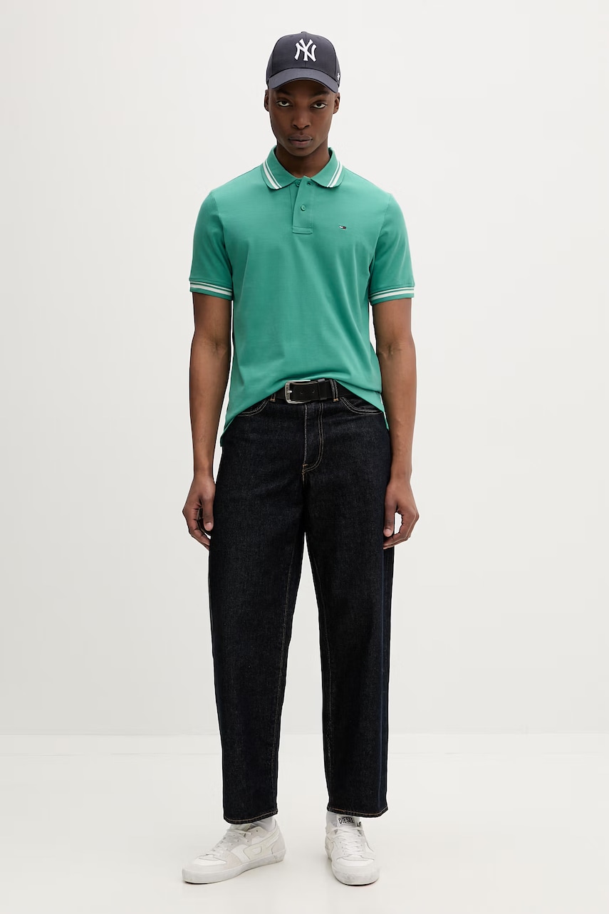 Tommy Jeans polo tričko pánske bavlnené