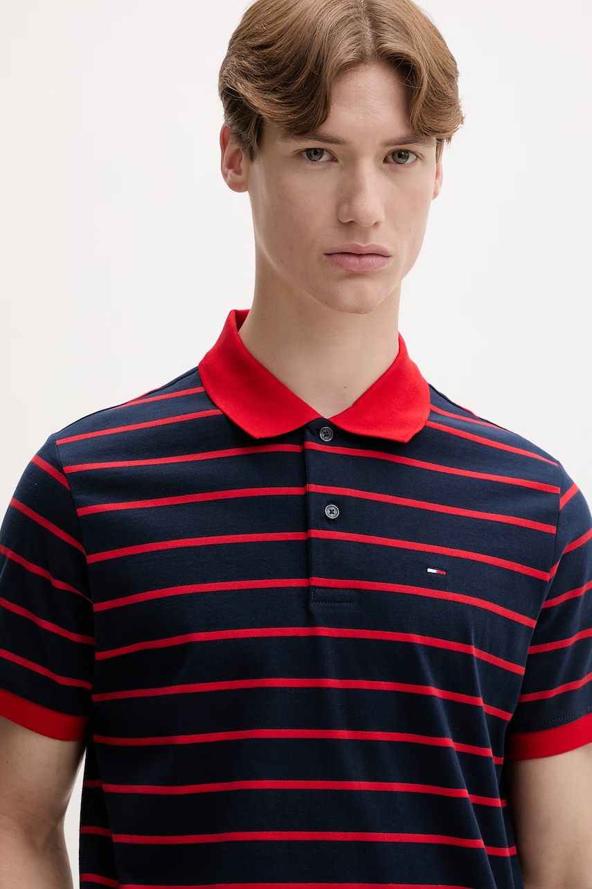 Tommy Jeans polo tričko pánske bavlnené