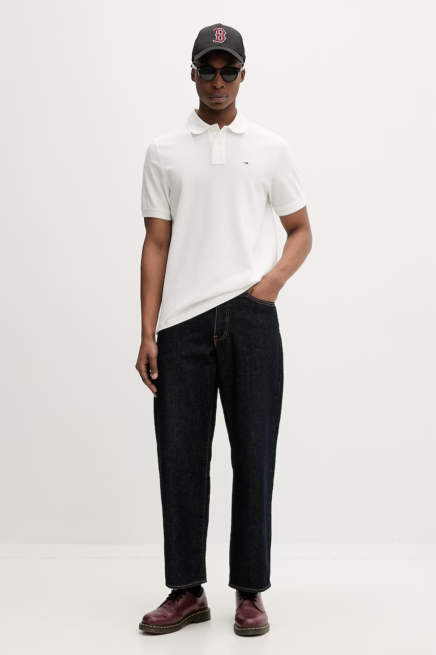 Tommy Jeans polo tričko pánske bavlnené