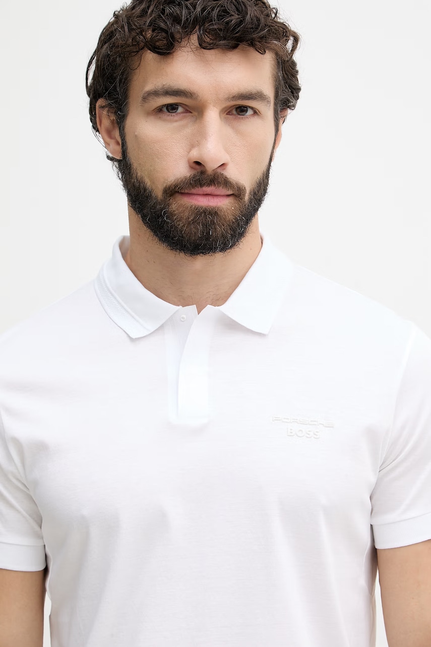 BOSS Green polo tričko pánske bavlnené BOSS X PORSCHE