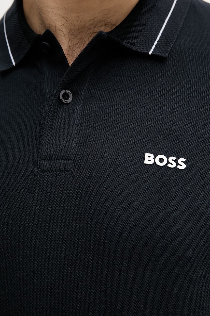 BOSS Green polo tričko pánske bavlnené s elastanom