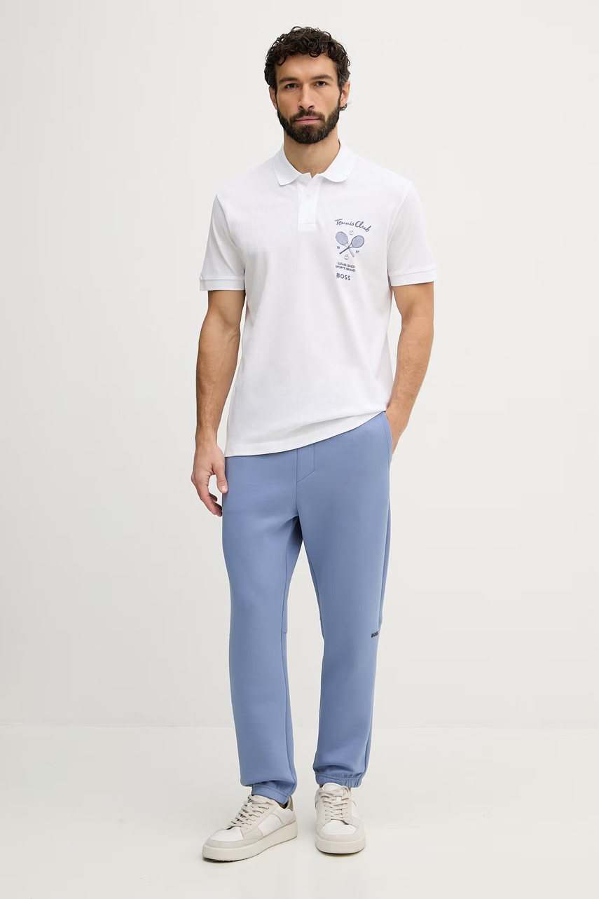 Bavlněné polo tričko BOSS Green