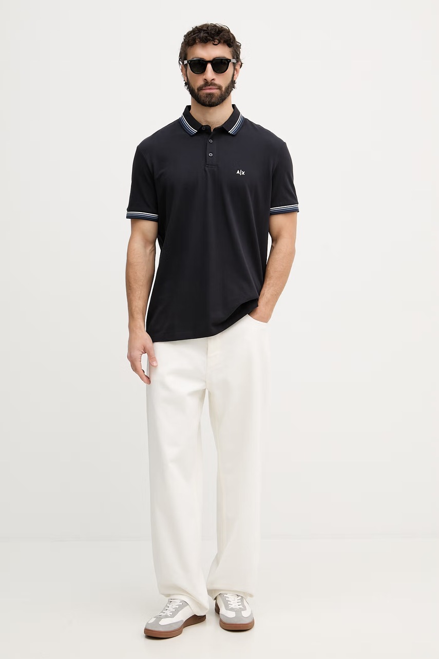 Armani Exchange Polo tričko pánske bavlnené