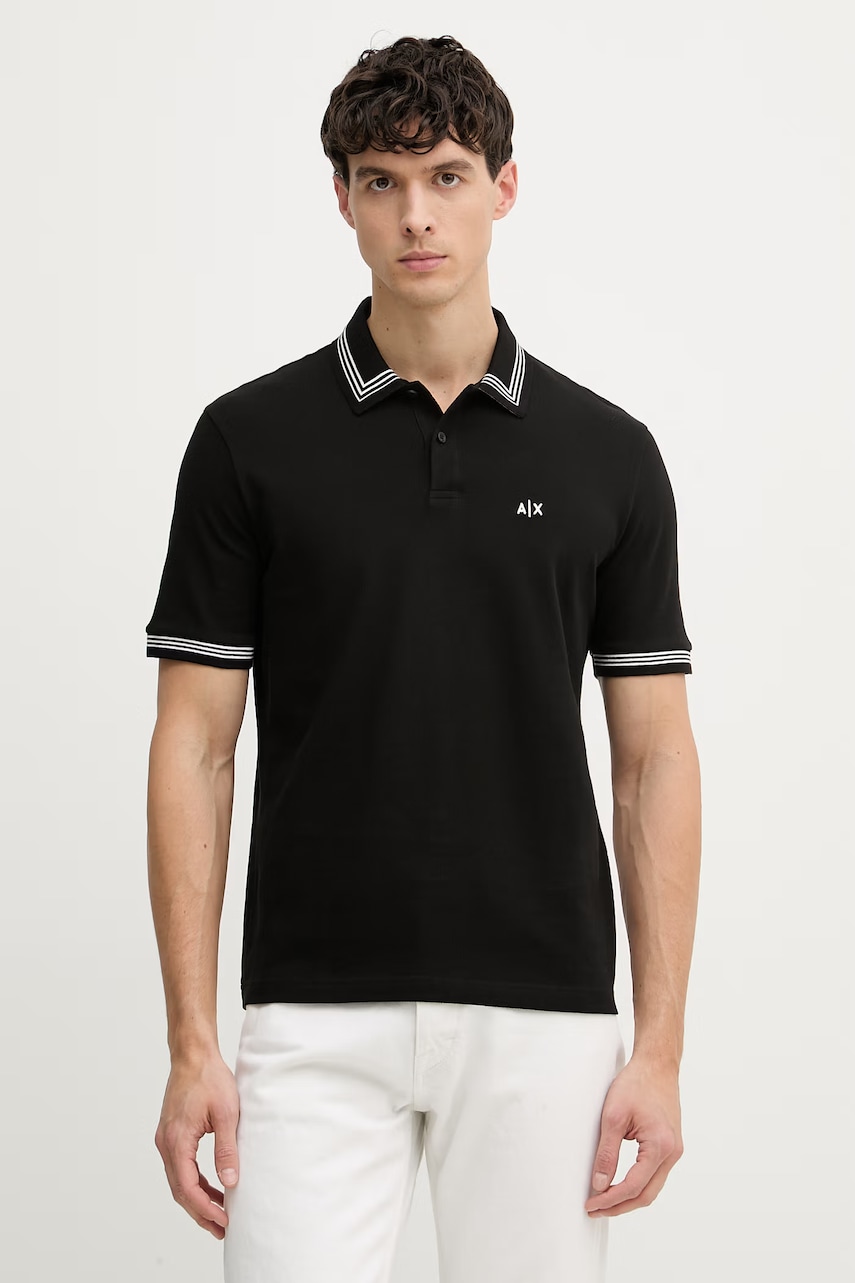 Armani Exchange polo tričko pánske bavlnené