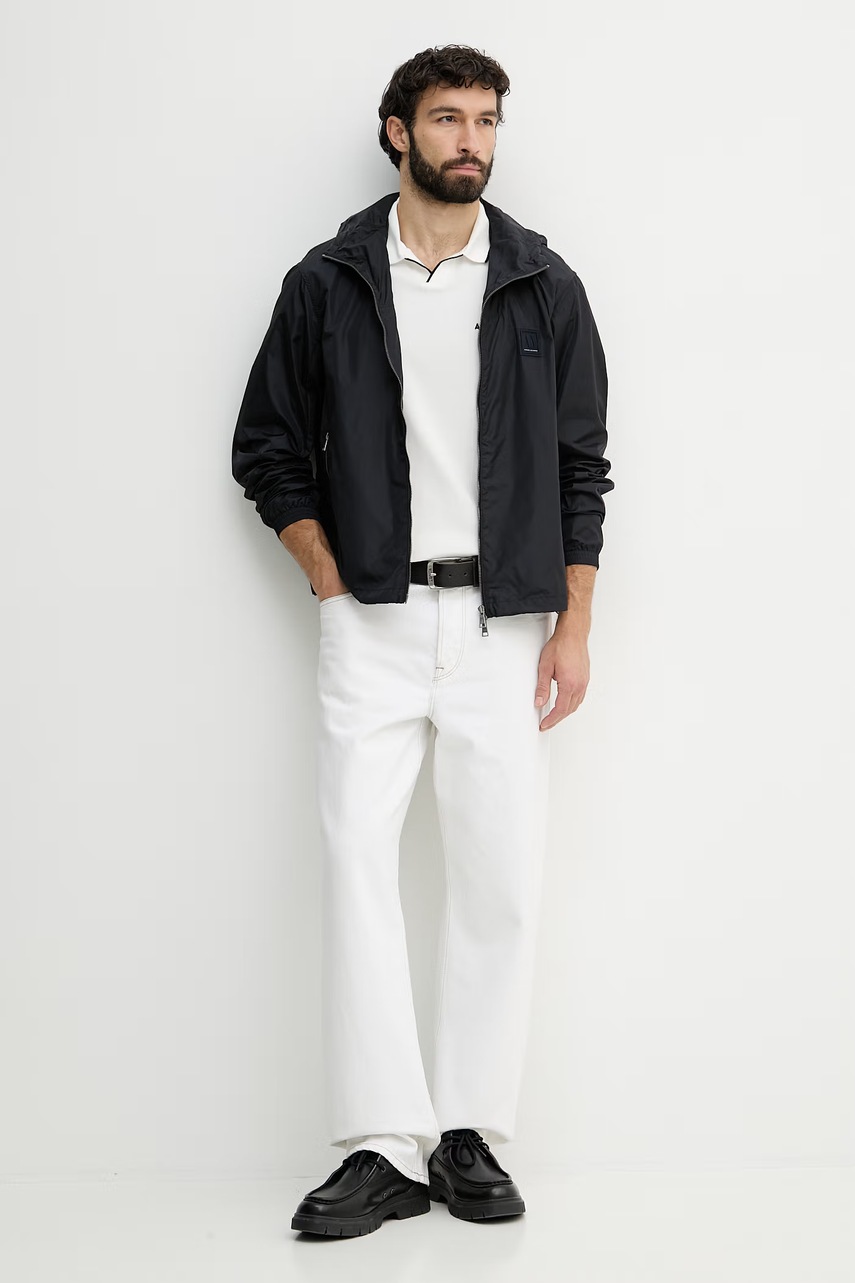 Pánske bavlnené polo tričko Armani Exchange