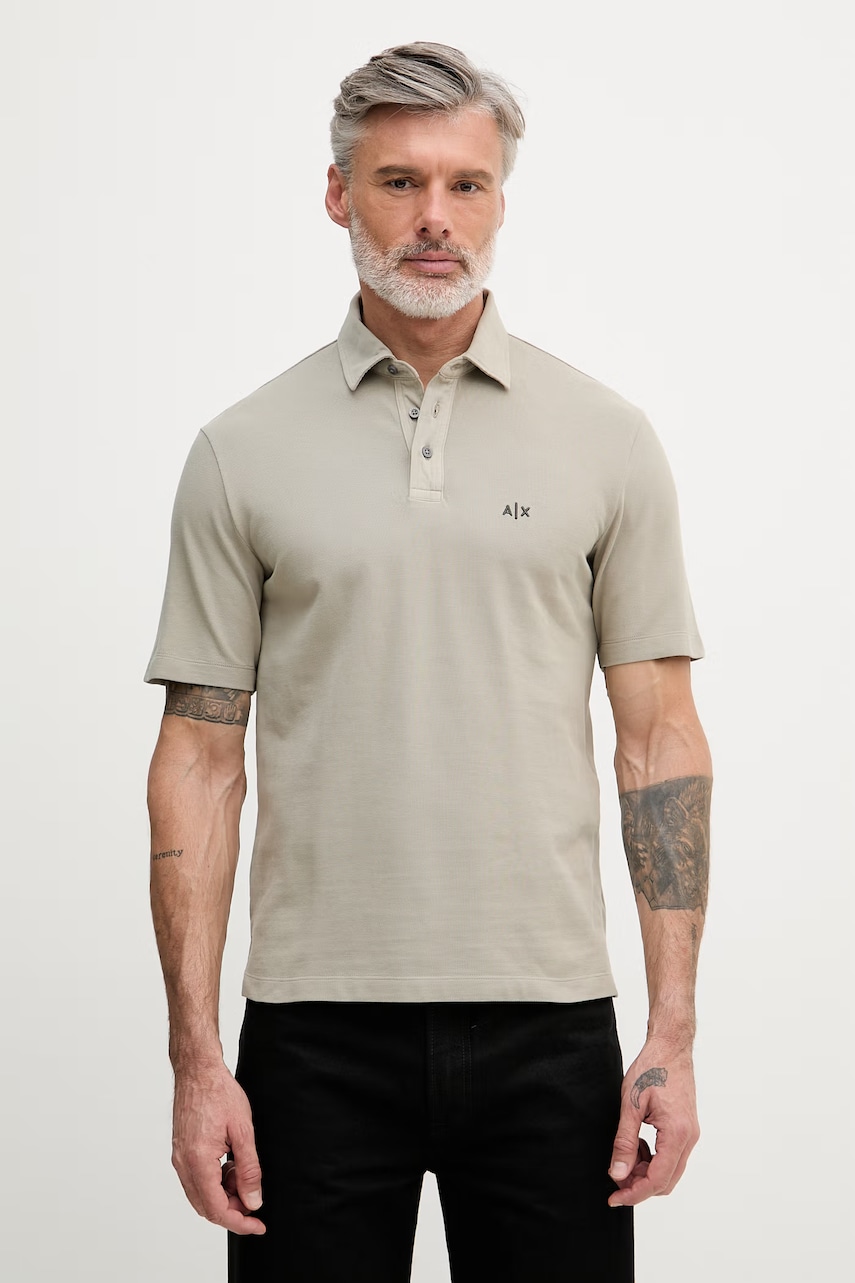 Armani Exchange polo tričko pánske bavlnené