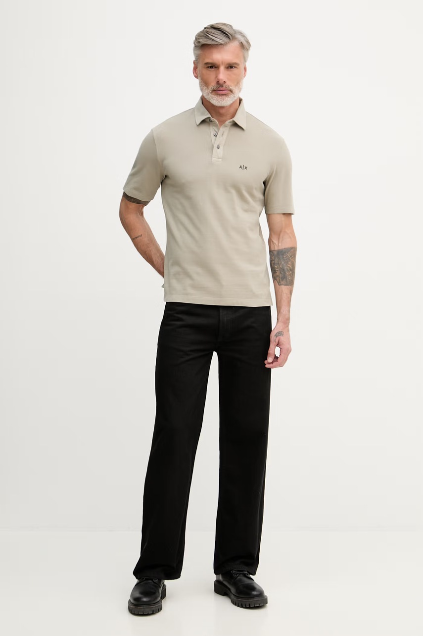 Armani Exchange polo tričko pánske bavlnené