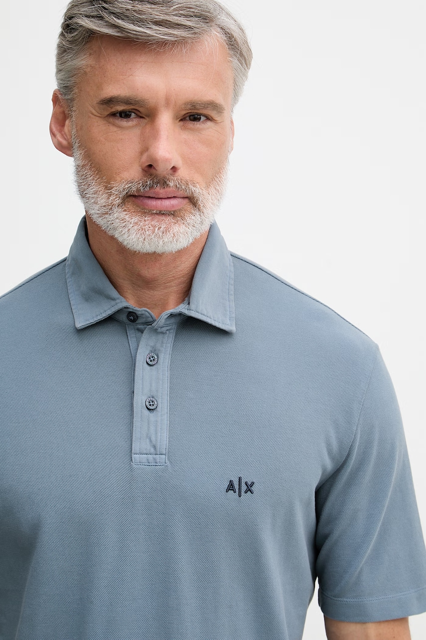 Armani Exchange polo tričko pánske bavlnené