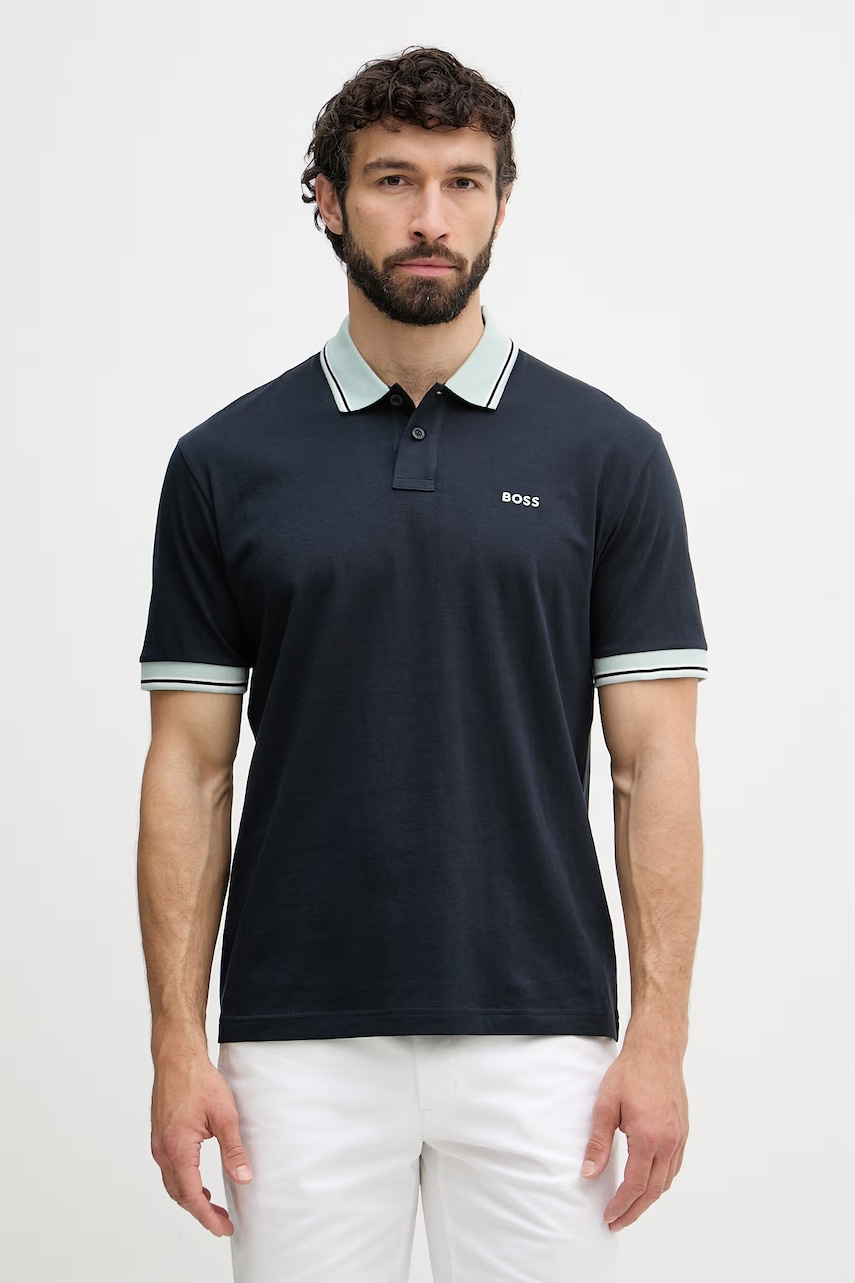 BOSS Orange polo tričko pánske bavlnené