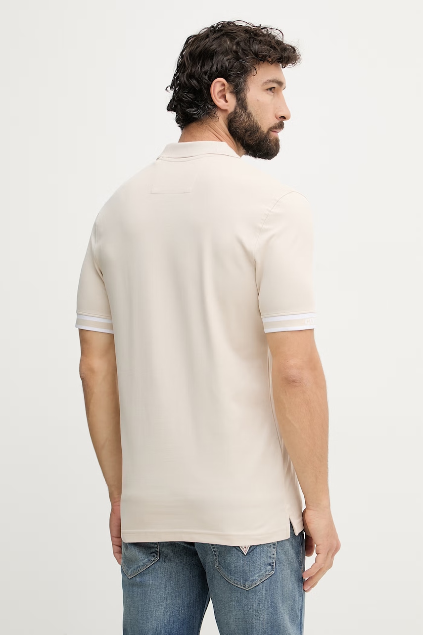 Guess polo tričko pánske bavlnené s elastanom LYLE