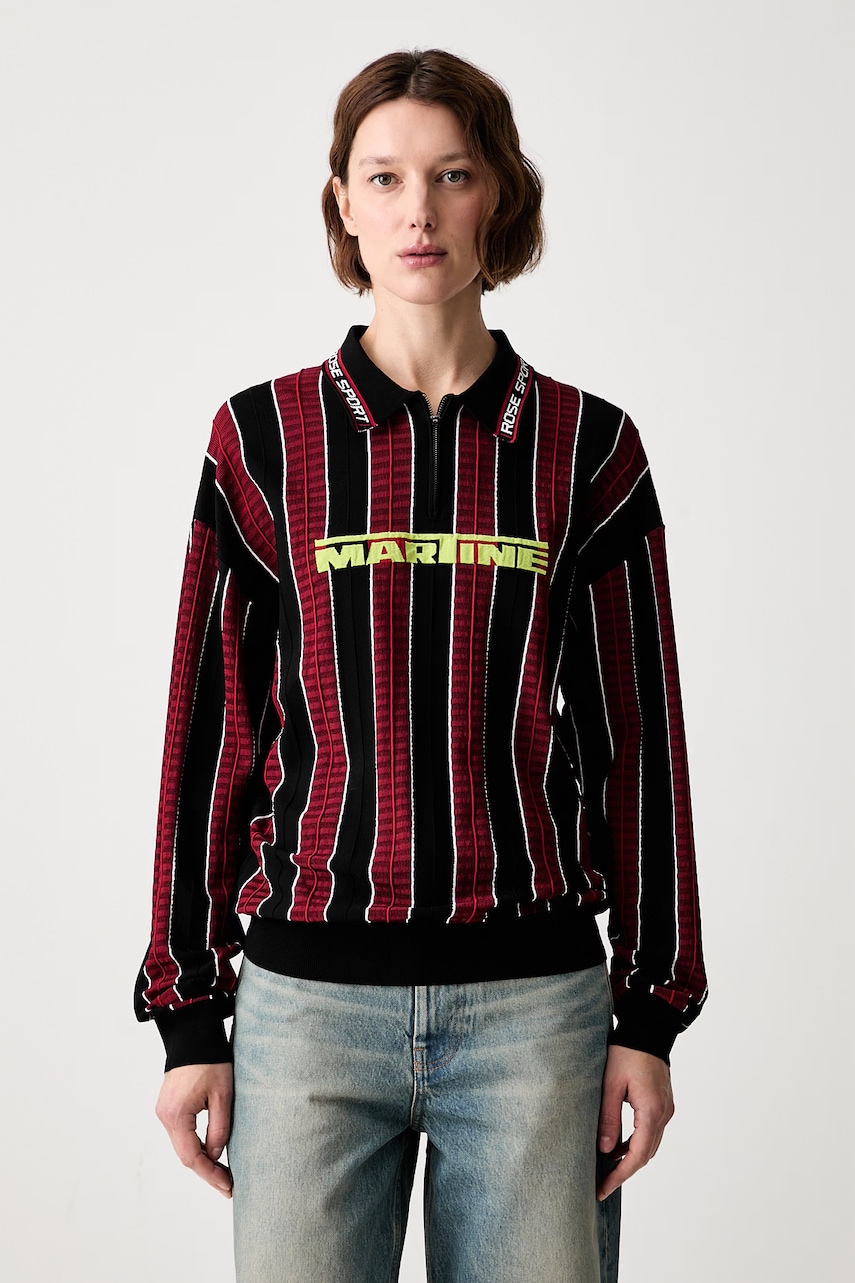 Martine Rose Logo polo z wiskozą damskie
