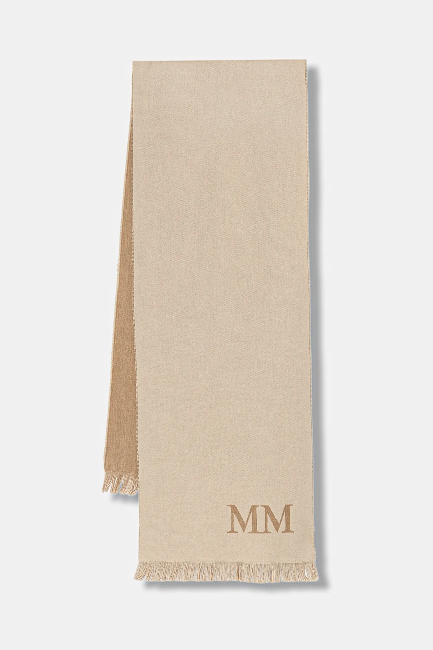 MM eșarfă cu lână CORONA culoarea bej, uni, 2616541017600