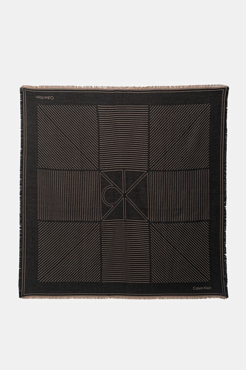 Levně Šátek Calvin Klein dámský, černá barva, LV04F8073G