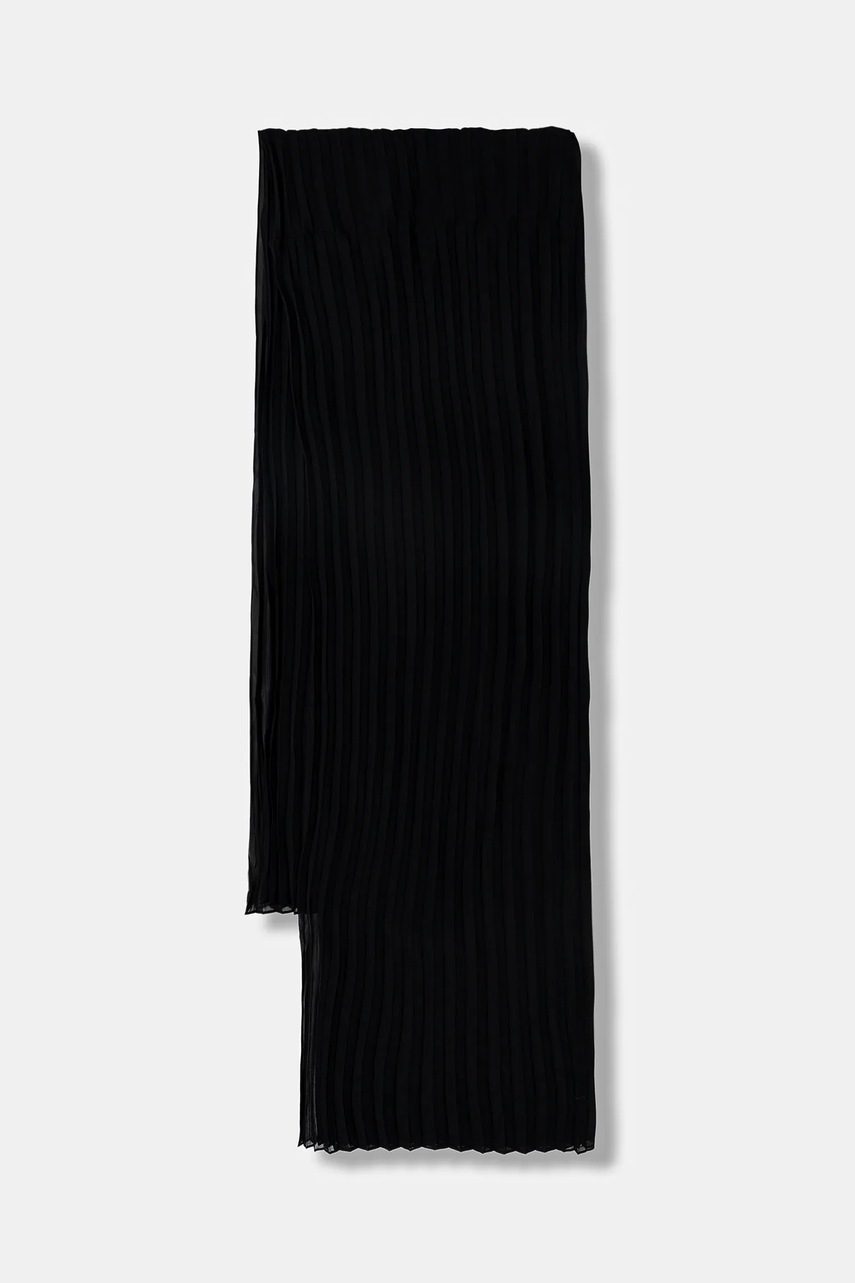 Levně Šála Tommy Hilfiger dámská, černá barva, vzorovaná, AW0AW18049