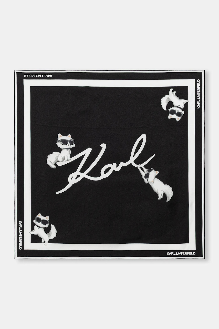 Karl Lagerfeld eșarfă de mătase IKON