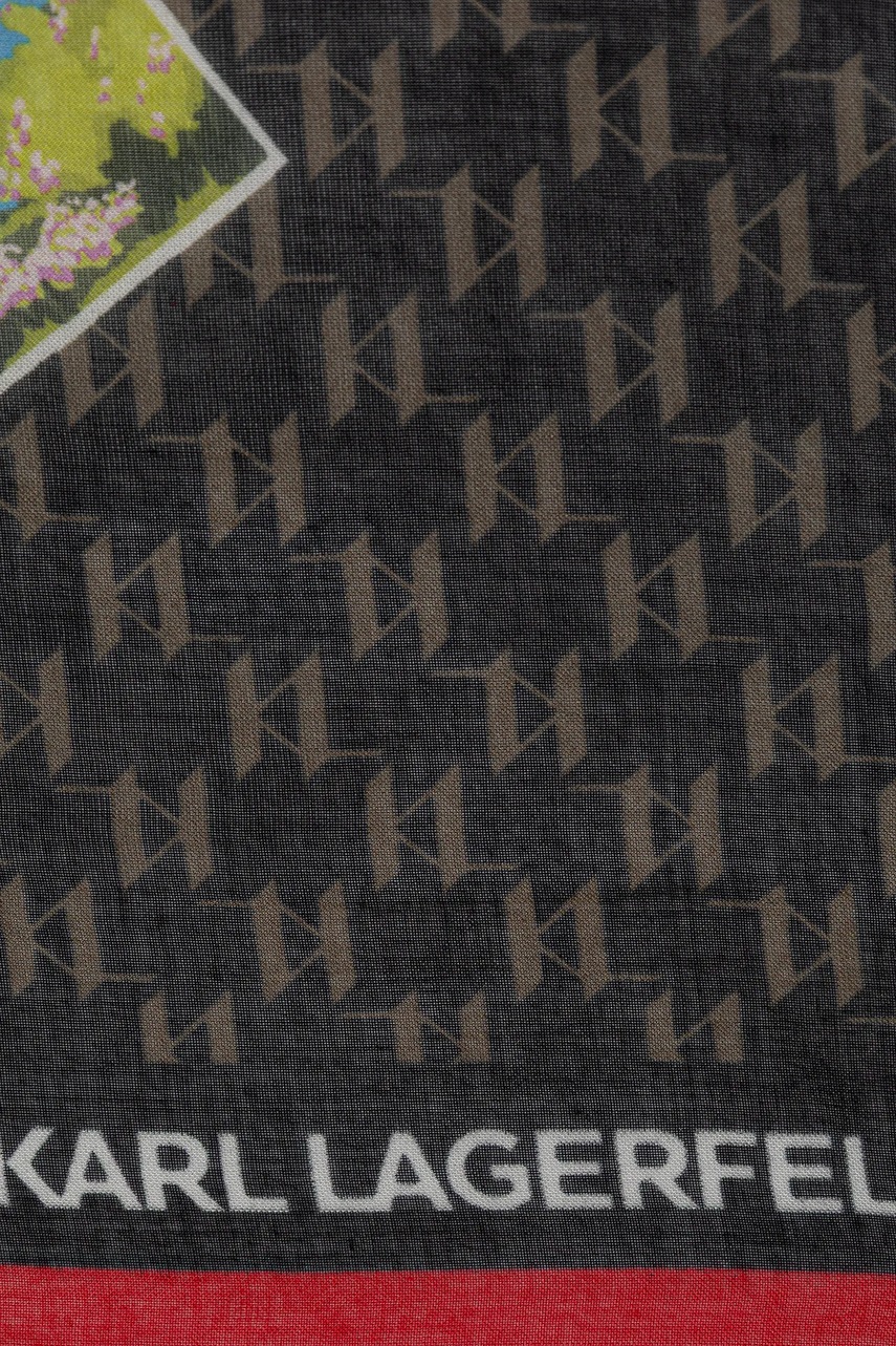 Hedvábný šátek Karl Lagerfeld IKON MONOGRAM (obrázek 3)