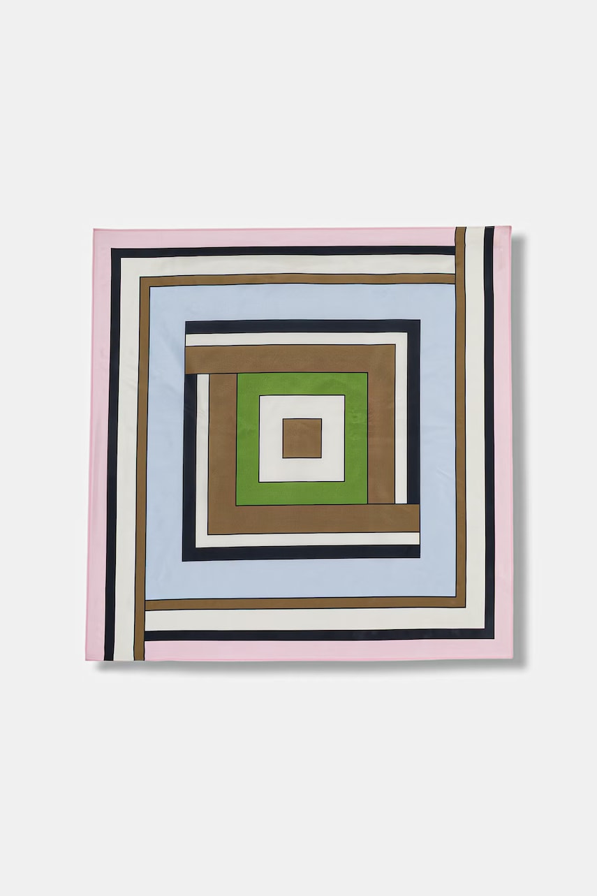 Marella apaszka jedwabna Emme by Marella damska kolor różowy wzorzysta 2615541041200