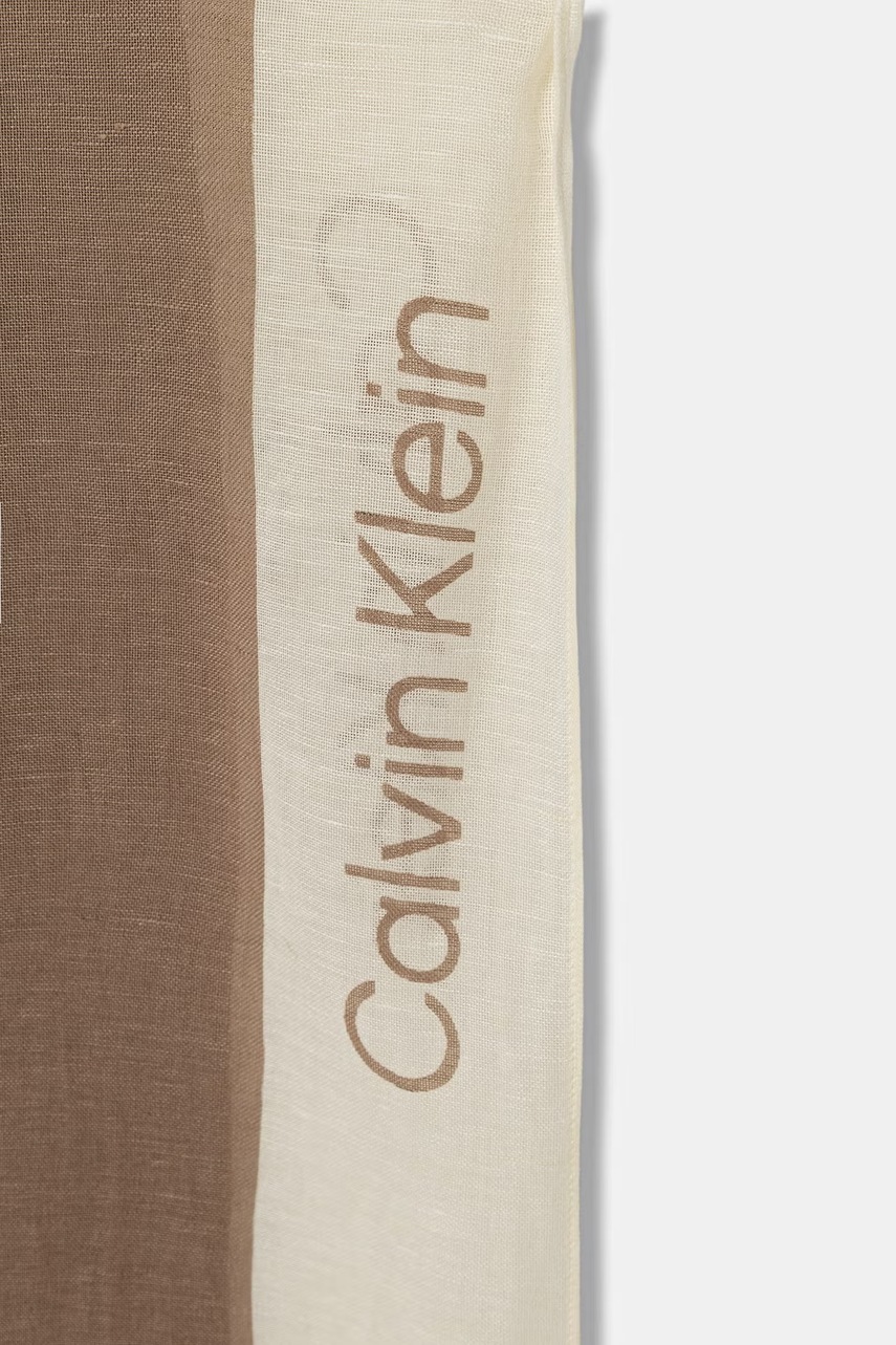 Calvin Klein šál dámsky s prímesou ľanu