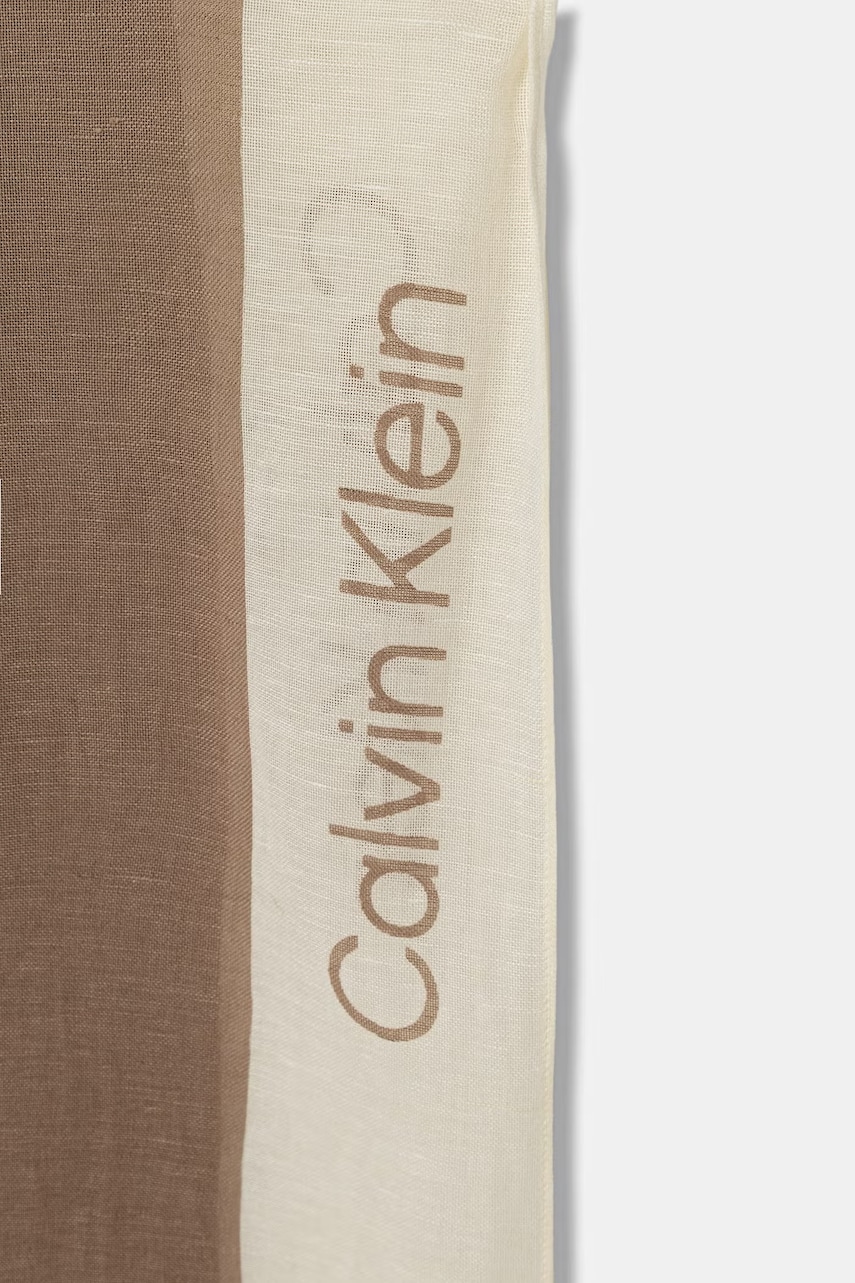 Calvin Klein šál dámsky s prímesou ľanu