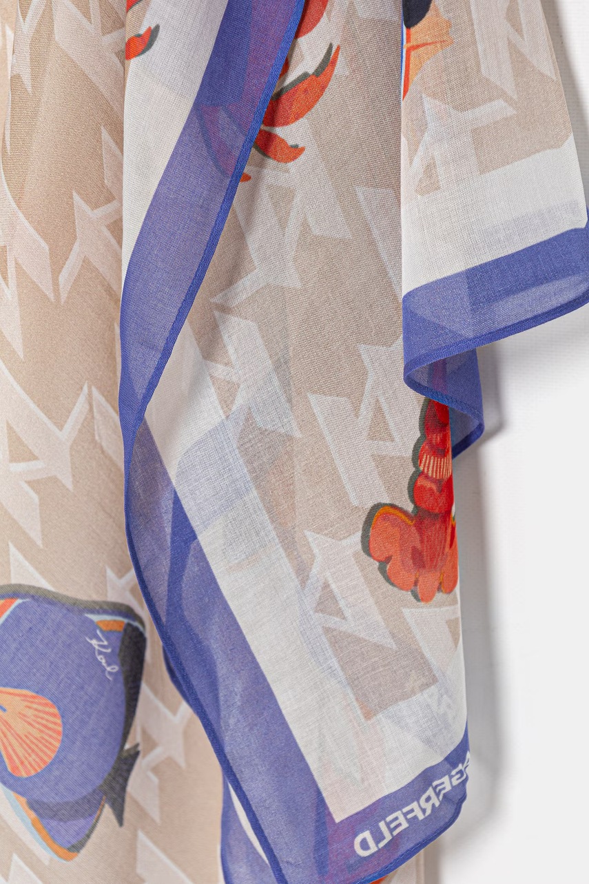 Karl Lagerfeld šátek dámský s příměsí hedvábí IKON (obrázek 3)