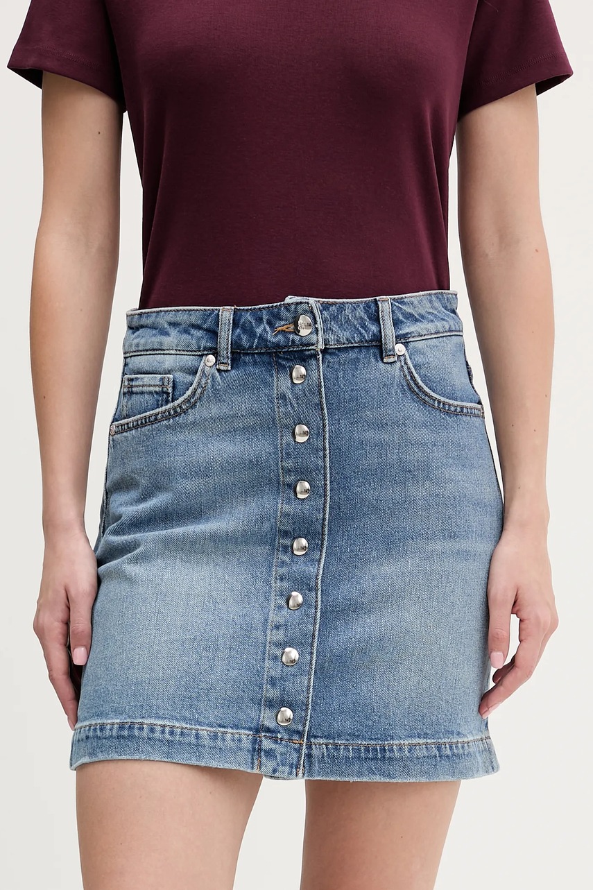 HUGO fustă din denim Gilvie Gilvie mini, drept, 50553182