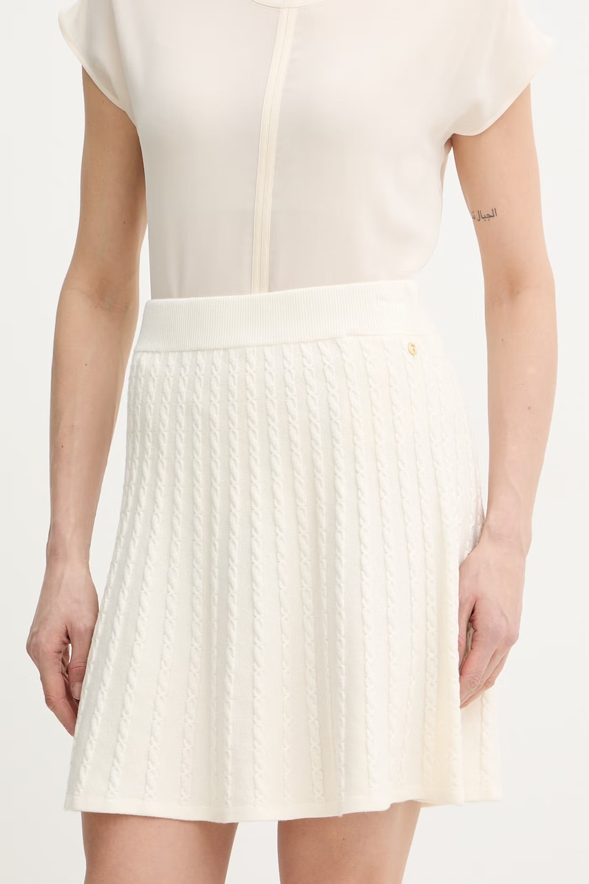 Guess fustă din amestec de lână HANNA