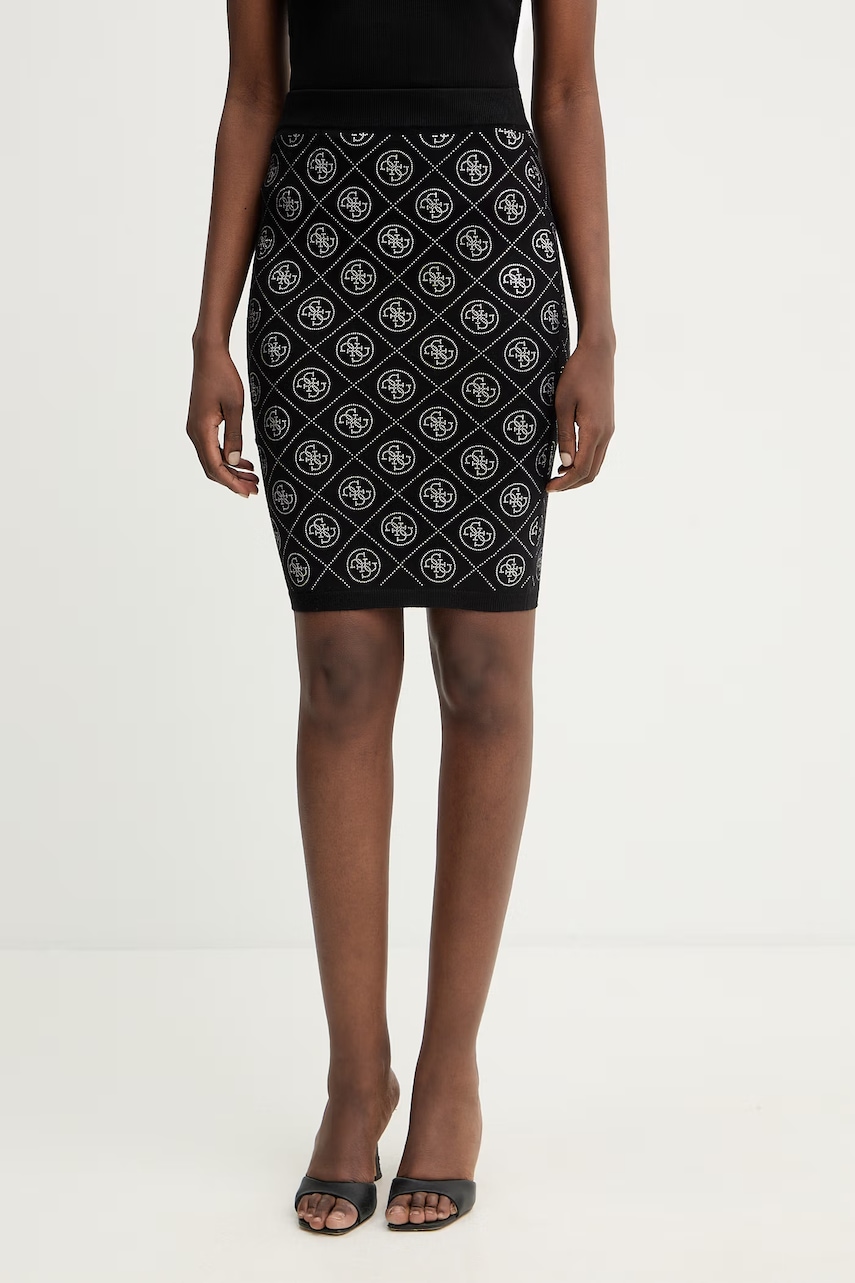 Φούστα από μείγμα μαλλιού Guess 4G