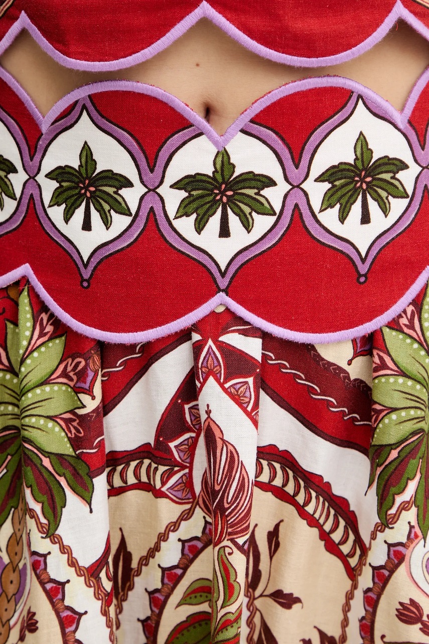 Sukně s přídavkem lnu Farm Rio (obrázek 4)