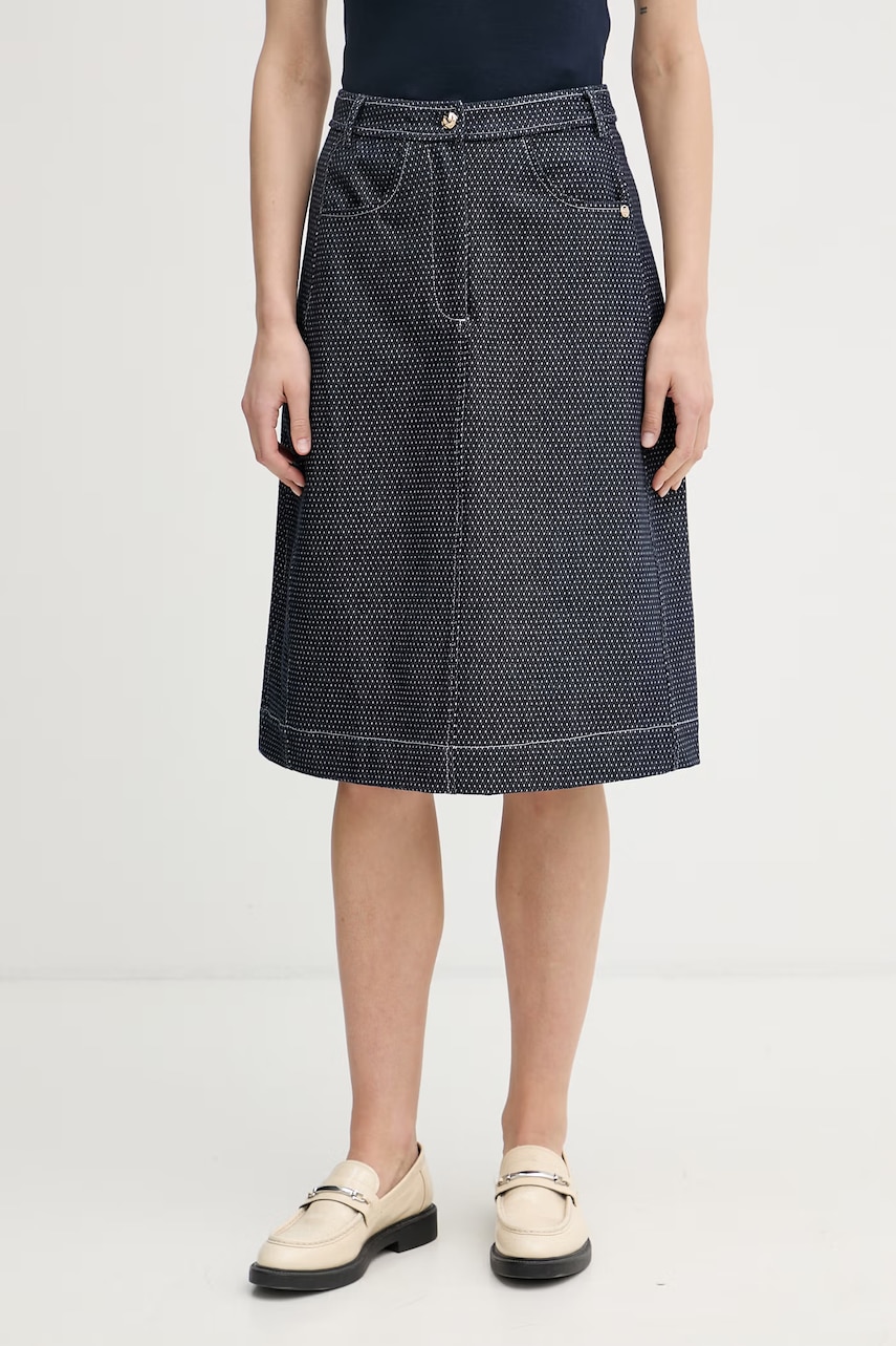 Mos Mosh sukně bavlněná azurová