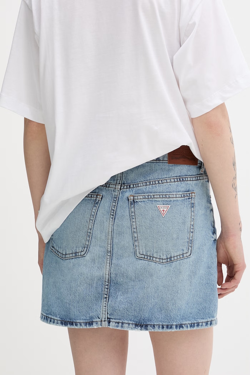 Guess Jeans rifľová sukňa