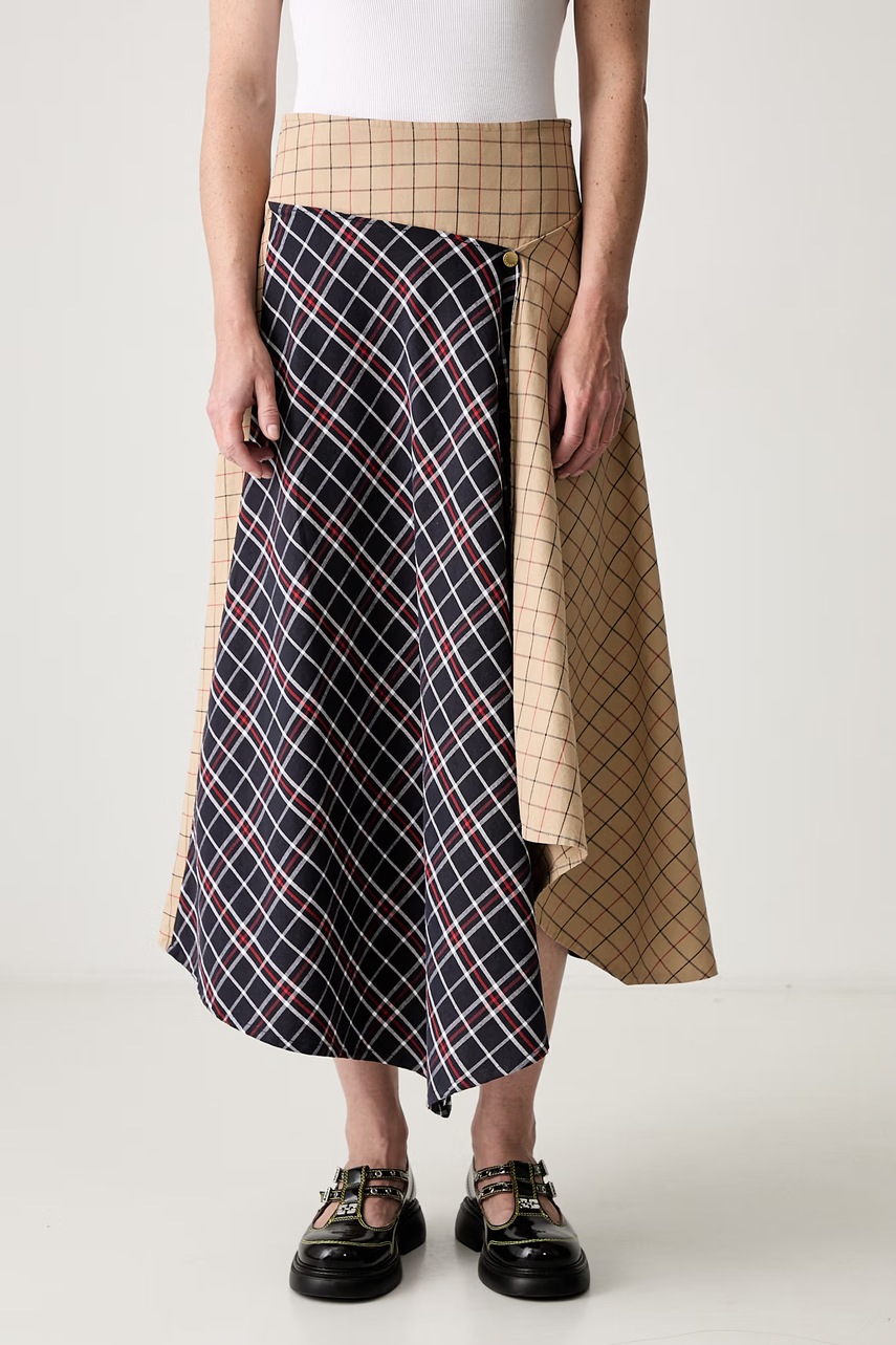 Barbour Dalbury spódnica asymetryczna bawełniana