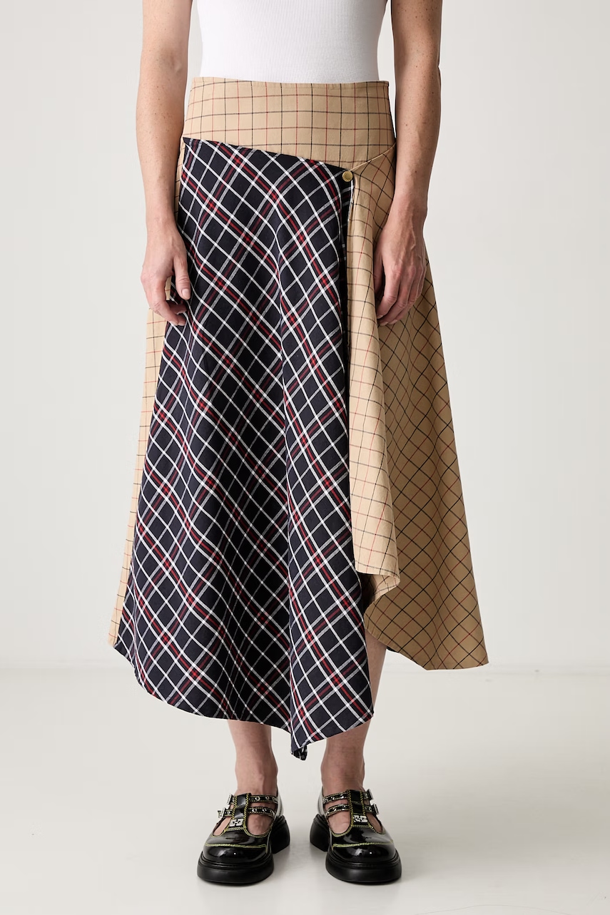 Barbour Dalbury spódnica asymetryczna bawełniana