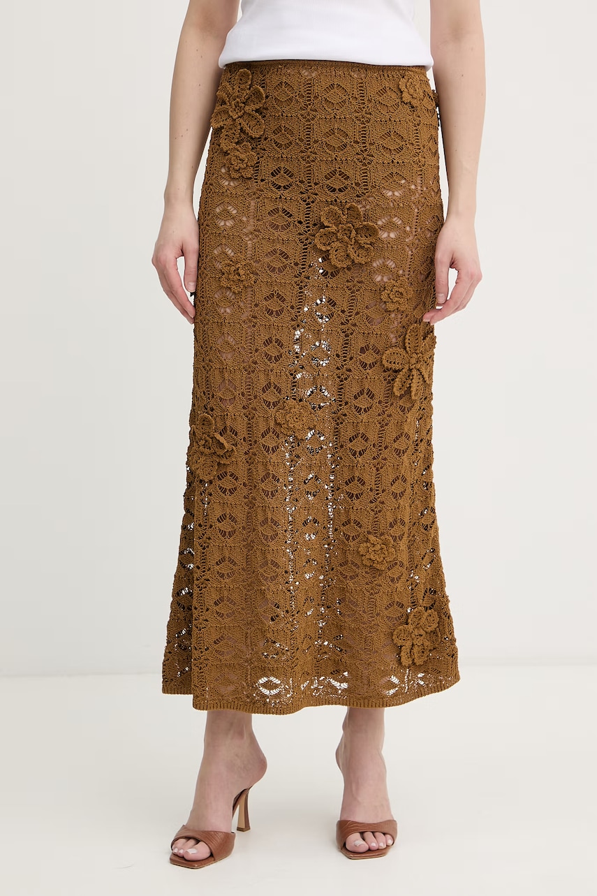 Pinko fustă tricotată din bumbac