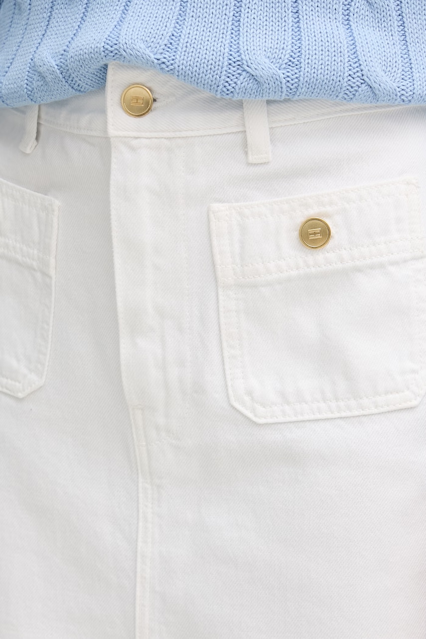 Tommy Hilfiger sukňa s rozparkom rifľová