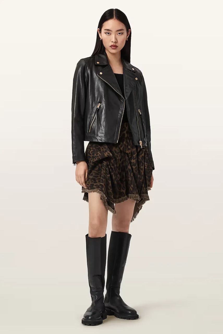 AllSaints asymetrická sukňa CRISSY
