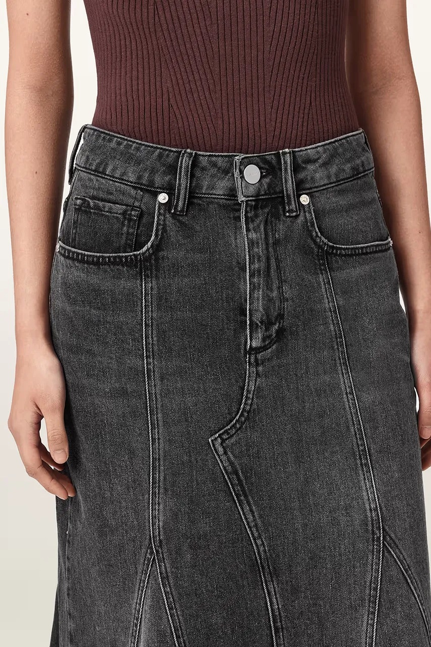 Džínová sukně AllSaints ALMA (obrázek 4)