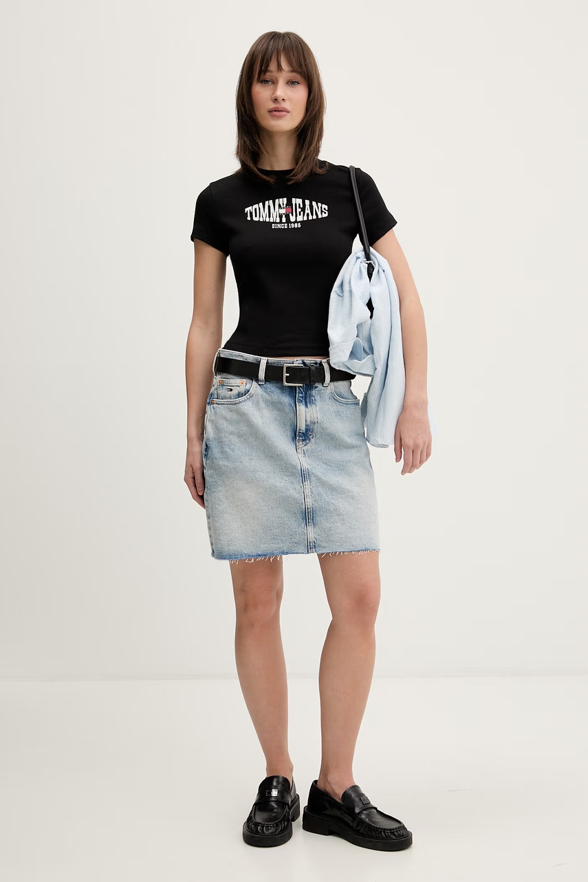 Tommy Jeans sukňa rifľová