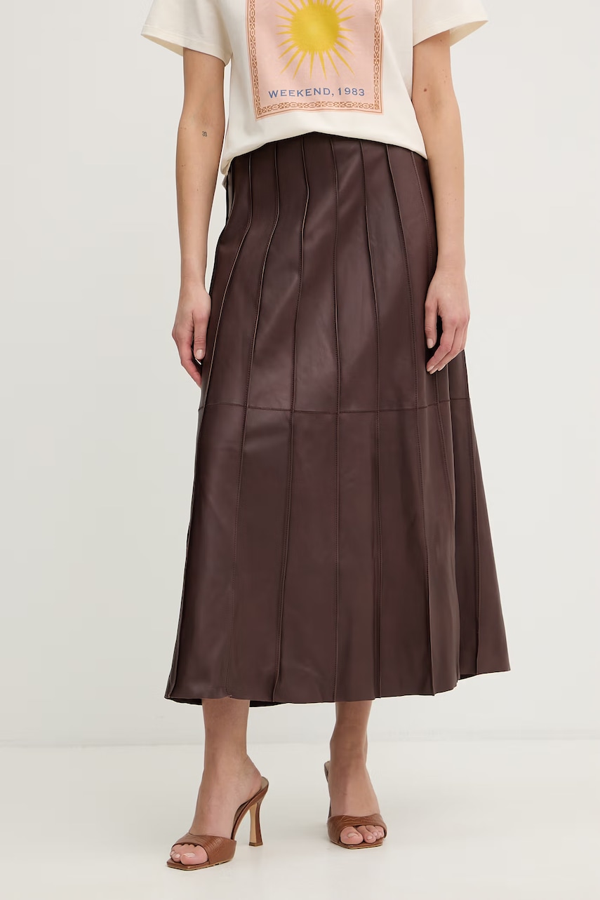 BOSS Fustă de piele Sevara