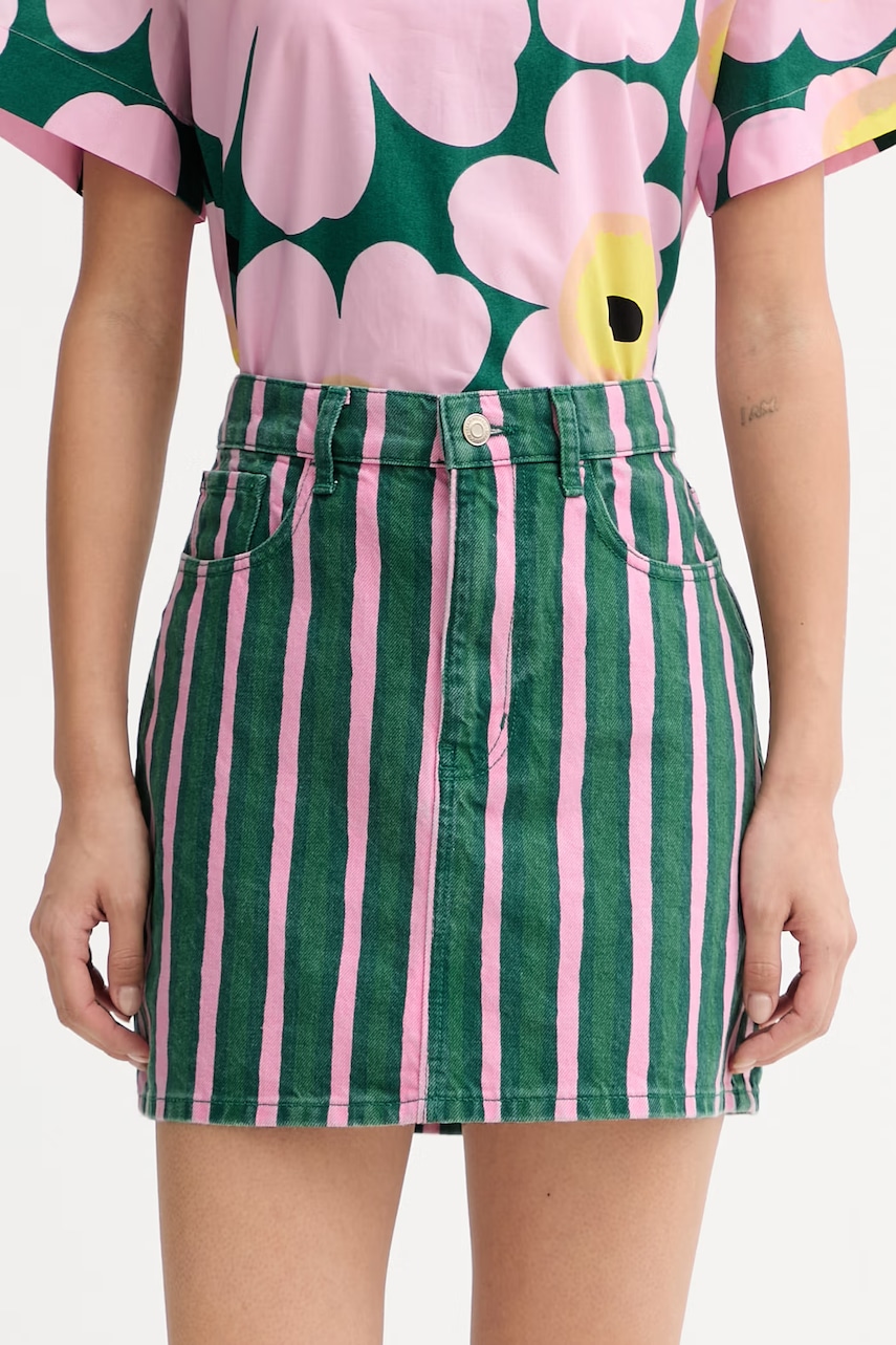 Levně Marimekko áčková sukně bavlněná