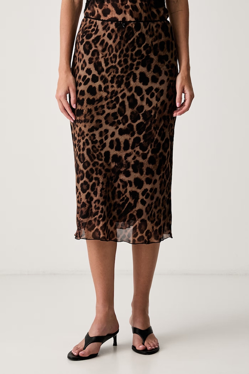 Le Privé spódnica z wiskozy GENET SKIRT LEOPARD