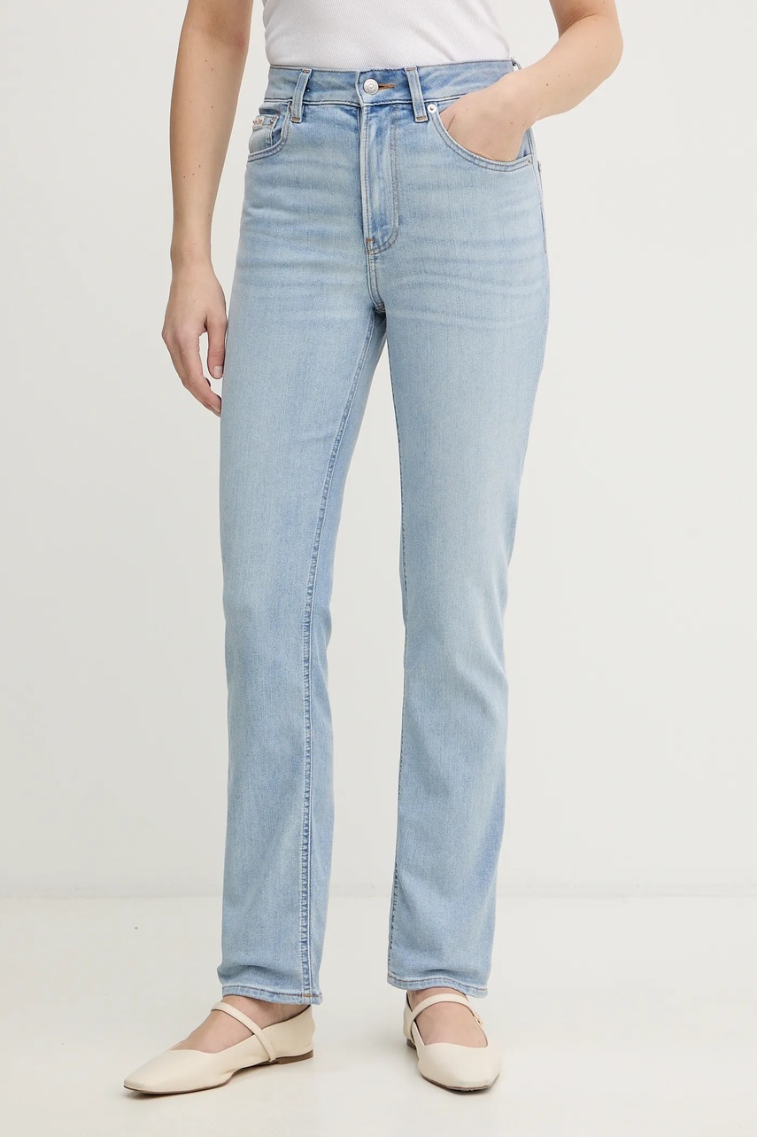 Levně Džíny Calvin Klein Jeans dámské, high waist, LV047E612G