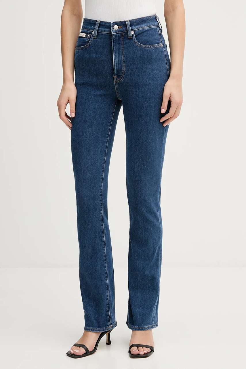 Levně Džíny Calvin Klein Jeans dámské, high waist, LV047E619G