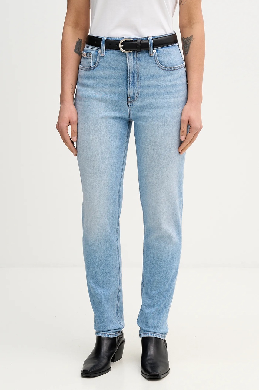 Levně Džíny Calvin Klein Jeans dámské, high waist, LV047E787G